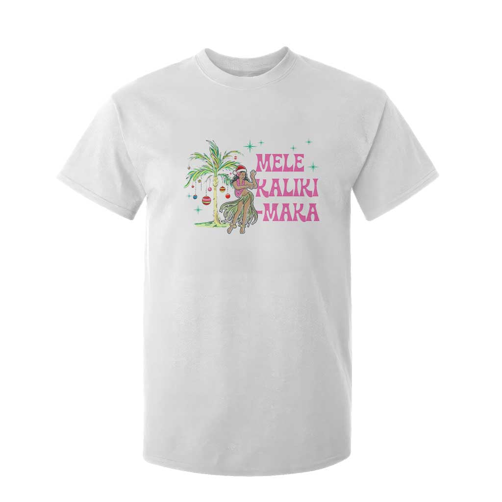 Christmas In Hawaii T Shirt For Kid Mele Kalikimaka Hula Girls Palm Tree TS11 White Print Your Wear