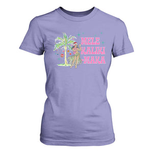 Christmas In Hawaii T Shirt For Women Mele Kalikimaka Hula Girls Palm Tree TS11 Violet Print Your Wear