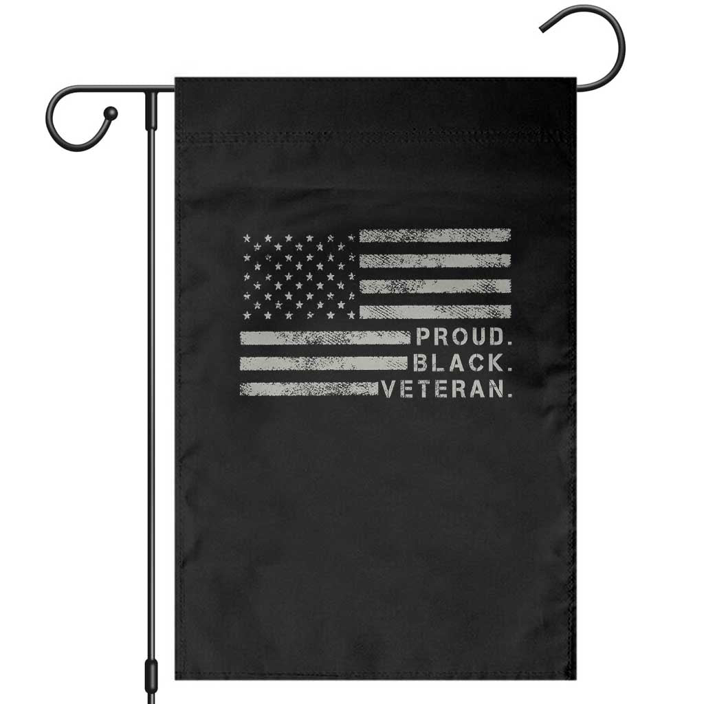 Proud Black Veteran Garden Flag Veterans Day Proud Vintage American Flag Military TS11 Black Print Your Wear