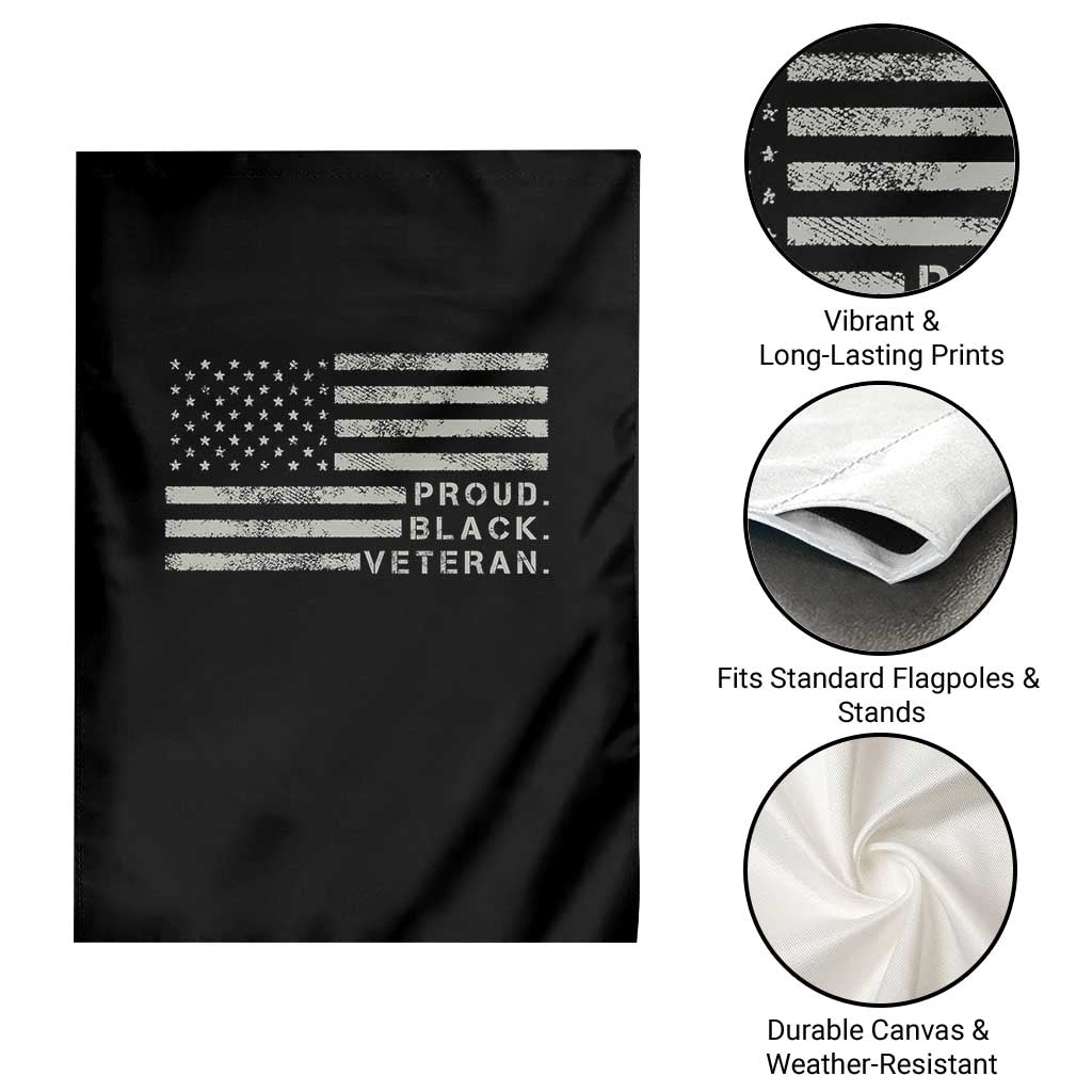 Proud Black Veteran Garden Flag Veterans Day Proud Vintage American Flag Military TS11 Print Your Wear