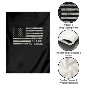 Proud Black Veteran Garden Flag Veterans Day Proud Vintage American Flag Military TS11 Print Your Wear
