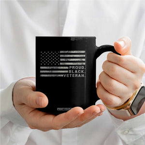 Proud Black Veteran Coffee Mug Veterans Day Proud Vintage American Flag Military TS11 Print Your Wear