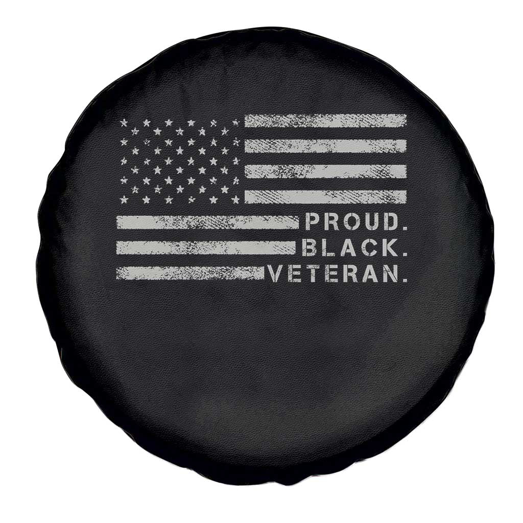 Proud Black Veteran Spare Tire Cover Veterans Day Proud Vintage American Flag Military TS11 Print Your Wear