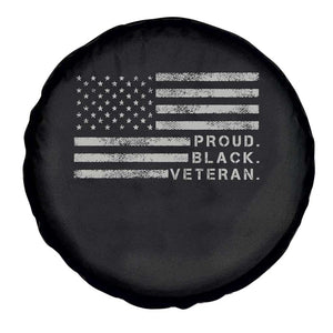 Proud Black Veteran Spare Tire Cover Veterans Day Proud Vintage American Flag Military TS11 Print Your Wear