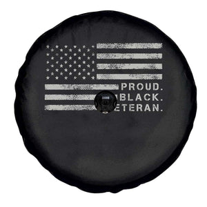 Proud Black Veteran Spare Tire Cover Veterans Day Proud Vintage American Flag Military TS11 Print Your Wear