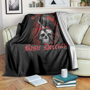 Radicalized By Basic Decency Throw Blanket Vintage Gothic Victorian Crow Skull TS11 Print Your Wear