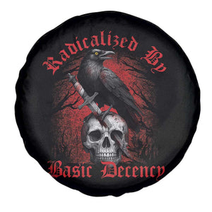 Radicalized By Basic Decency Spare Tire Cover Vintage Gothic Victorian Crow Skull TS11 Print Your Wear