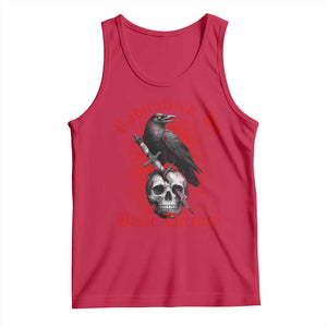 Radicalized By Basic Decency Tank Top Vintage Gothic Victorian Crow Skull - Print Your Wear