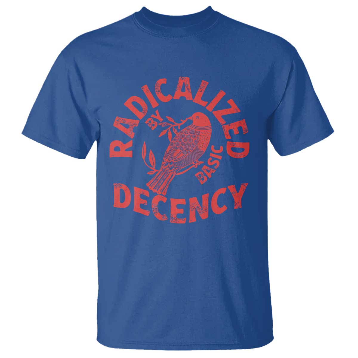Radicalized By Basic Decency T Shirt Feminist Activist TS11 Royal Blue Print Your Wear