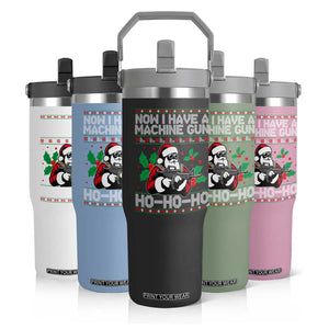 Funny Christmas 80's Die Movie Flip Straw Tumbler Now I Have A Machine Gun Ho Ho Ho Gun Lover TS11 Print Your Wear