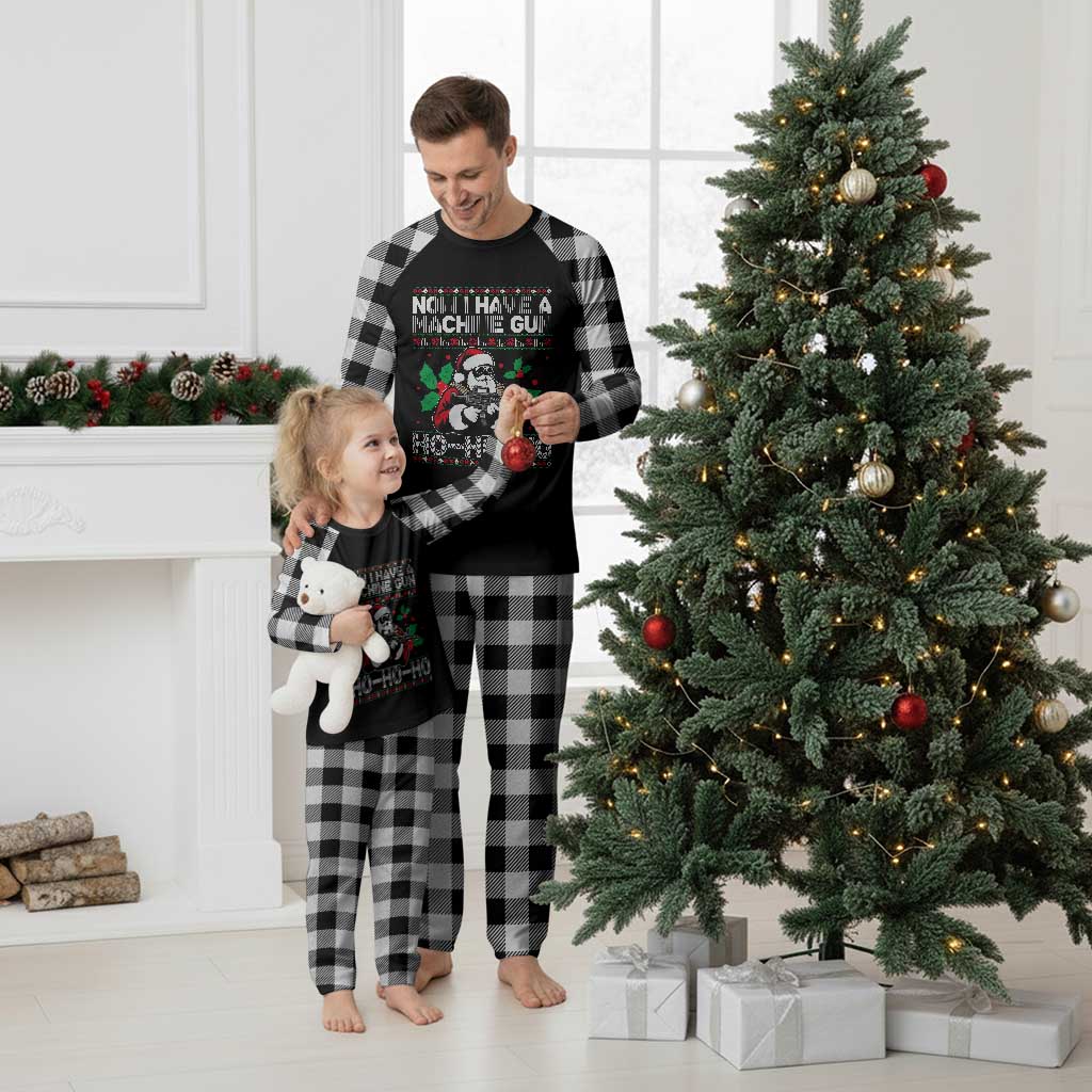 Funny Christmas 80's Die Movie Plaid Pajama Set Now I Have A Machine Gun Ho Ho Ho Gun Lover TS11 White Plaid Print Your Wear
