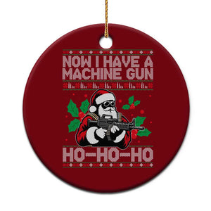 Funny Christmas 80's Die Movie Ceramic Ornament Now I Have A Machine Gun Ho Ho Ho Gun Lover TS11 1pc Red Print Your Wear