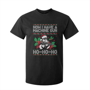 Funny Christmas 80's Die Movie T Shirt For Kid Now I Have A Machine Gun Ho Ho Ho Gun Lover TS11 Black Print Your Wear