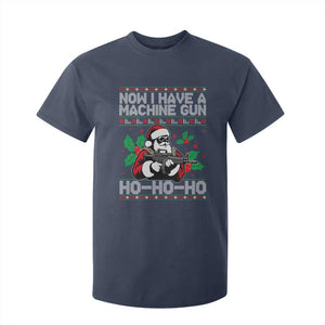 Funny Christmas 80's Die Movie T Shirt For Kid Now I Have A Machine Gun Ho Ho Ho Gun Lover TS11 Navy Print Your Wear