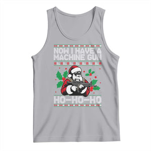 Funny Christmas 80's Die Movie Tank Top Now I Have A Machine Gun Ho Ho Ho Gun Lover TS11 Athletic Heather Print Your Wear
