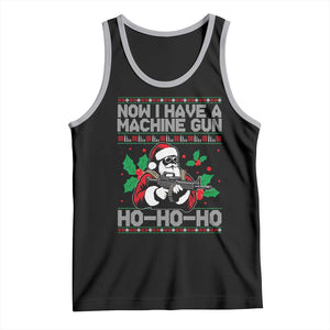 Funny Christmas 80's Die Movie Tank Top Now I Have A Machine Gun Ho Ho Ho Gun Lover TS11 Black Athletic Heather Print Your Wear