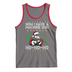 Funny Christmas 80's Die Movie Tank Top Now I Have A Machine Gun Ho Ho Ho Gun Lover TS11 Deep Heather Red Print Your Wear