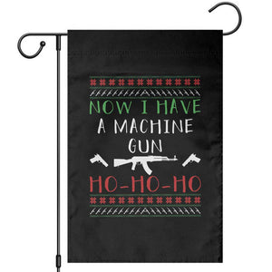 Now I Have A Machine Gun Garden Flag Funny Christmas Movie Gun Lover TS11 Black Print Your Wear