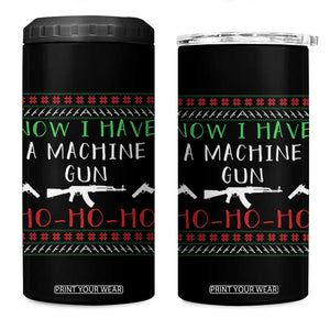 Now I Have A Machine Gun 4 in 1 Can Cooler Tumbler Funny Christmas Movie Gun Lover TS11 One Size: 16 oz Black Print Your Wear