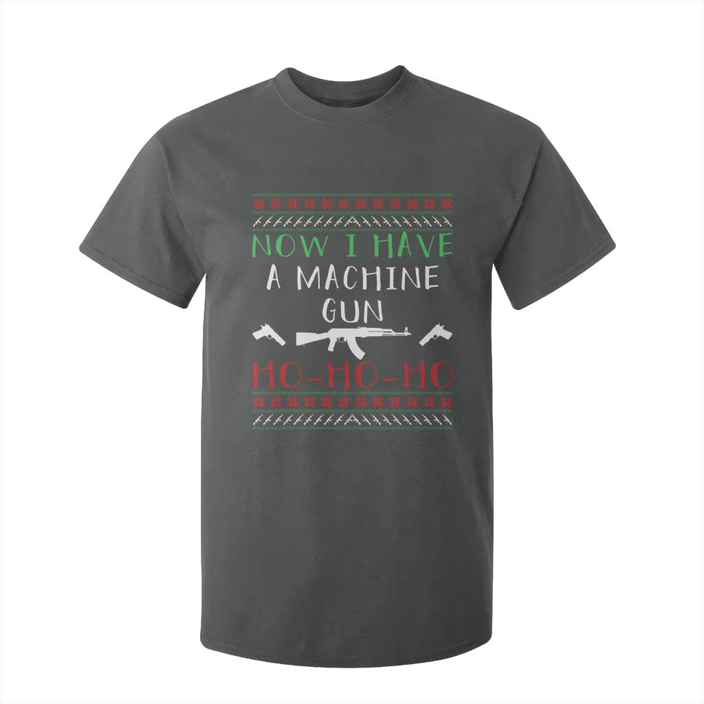 Now I Have A Machine Gun T Shirt For Kid Funny Christmas Movie Gun Lover TS11 Dark Heather Print Your Wear