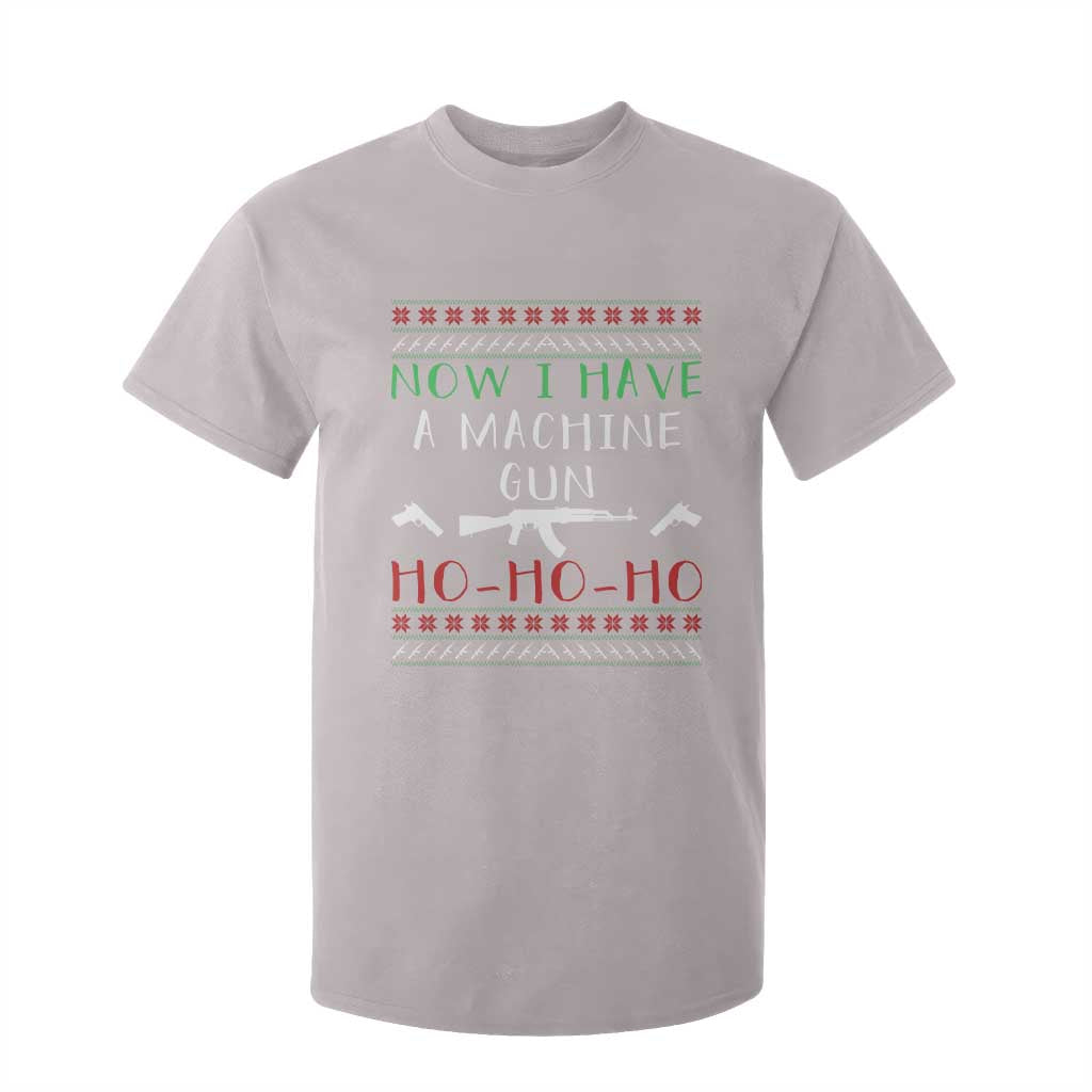 Now I Have A Machine Gun T Shirt For Kid Funny Christmas Movie Gun Lover TS11 Ice Gray Print Your Wear