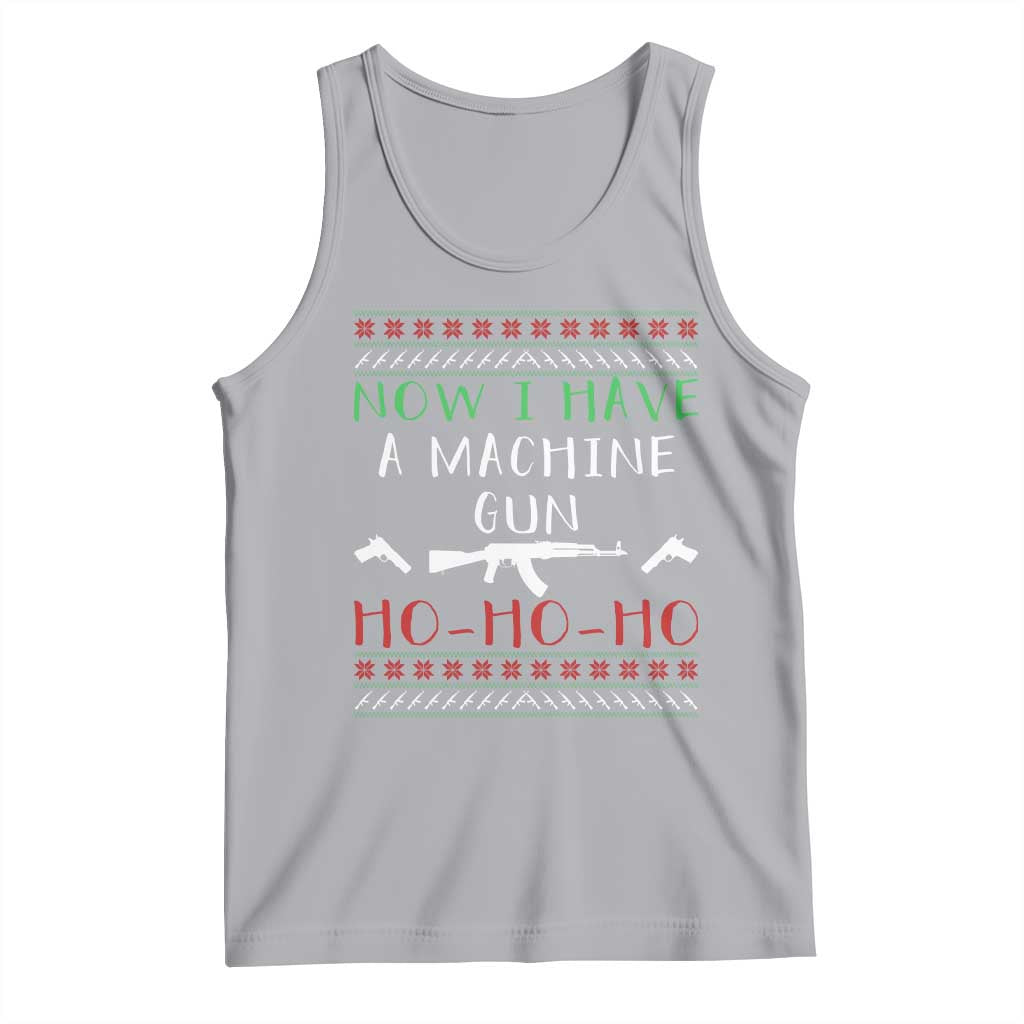 Now I Have A Machine Gun Tank Top Funny Christmas Movie Gun Lover TS11 Athletic Heather Print Your Wear