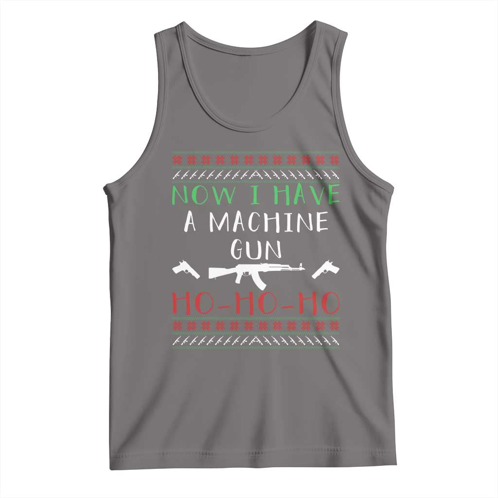 Now I Have A Machine Gun Tank Top Funny Christmas Movie Gun Lover TS11 Deep Heather Print Your Wear