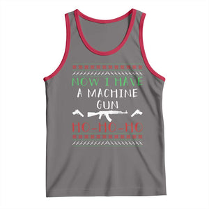 Now I Have A Machine Gun Tank Top Funny Christmas Movie Gun Lover TS11 Deep Heather Red Print Your Wear