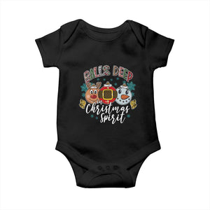 Funny Balls Deep In Christmas Spirit Baby Onesie Xmas Humorous Festive TS11 Black Print Your Wear