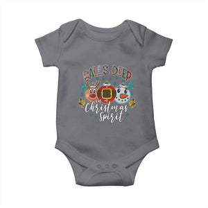 Funny Balls Deep In Christmas Spirit Baby Onesie Xmas Humorous Festive TS11 Charcoal Print Your Wear