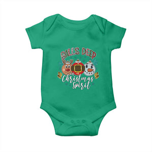 Funny Balls Deep In Christmas Spirit Baby Onesie Xmas Humorous Festive TS11 Irish Green Print Your Wear