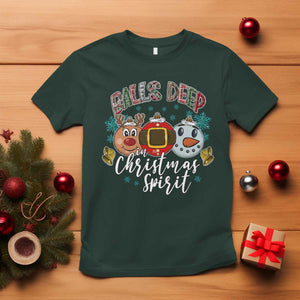 Funny Balls Deep In Christmas Spirit T Shirt Xmas Humorous Festive TS11 Dark Forest Green Print Your Wear