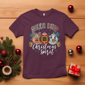Funny Balls Deep In Christmas Spirit T Shirt Xmas Humorous Festive TS11 Maroon Print Your Wear