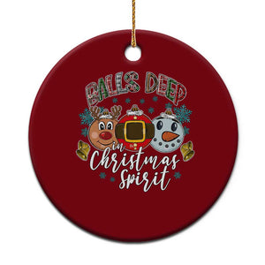 Funny Balls Deep In Christmas Spirit Ceramic Ornament Xmas Humorous Festive TS11 1pc Red Print Your Wear