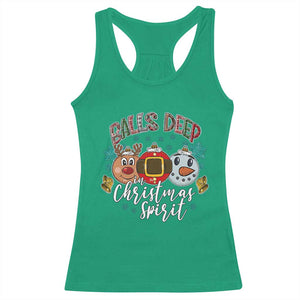Funny Balls Deep In Christmas Spirit Racerback Tank Top Xmas Humorous Festive TS11 Irish Green Print Your Wear