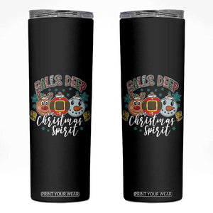 Funny Balls Deep In Christmas Spirit Skinny Tumbler Xmas Humorous Festive TS11 Black Print Your Wear