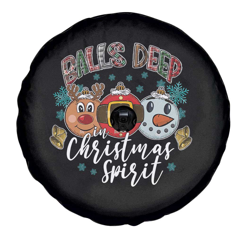 Funny Balls Deep In Christmas Spirit Spare Tire Cover Xmas Humorous Festive TS11 Print Your Wear