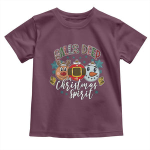 Funny Balls Deep In Christmas Spirit Toddler T Shirt Xmas Humorous Festive TS11 Maroon Print Your Wear