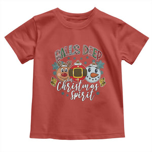 Funny Balls Deep In Christmas Spirit Toddler T Shirt Xmas Humorous Festive TS11 Red Print Your Wear