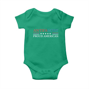 Antifascist Proud American Baby Onesie Fight Fascism Protest Liberal Democrat TS11 Irish Green Print Your Wear