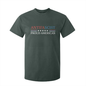 Antifascist Proud American T Shirt For Kid Fight Fascism Protest Liberal Democrat TS11 Dark Forest Green Print Your Wear