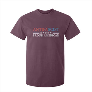 Antifascist Proud American T Shirt For Kid Fight Fascism Protest Liberal Democrat TS11 Maroon Print Your Wear