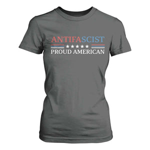 Antifascist Proud American T Shirt For Women Fight Fascism Protest Liberal Democrat TS11 Dark Heather Print Your Wear