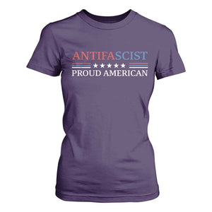 Antifascist Proud American T Shirt For Women Fight Fascism Protest Liberal Democrat TS11 Purple Print Your Wear