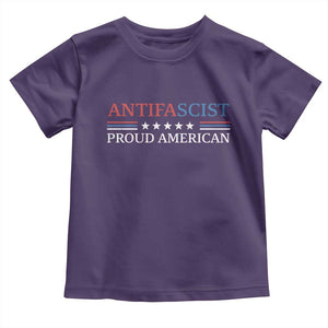 Antifascist Proud American Toddler T Shirt Fight Fascism Protest Liberal Democrat TS11 Purple Print Your Wear