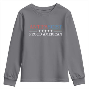 Antifascist Proud American Youth Sweatshirt Fight Fascism Protest Liberal Democrat TS11 Charcoal Print Your Wear