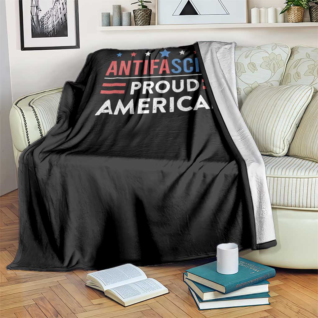 Antifascist Proud American Throw Blanket Fight Fascism Protest Human Rights TS11 Print Your Wear