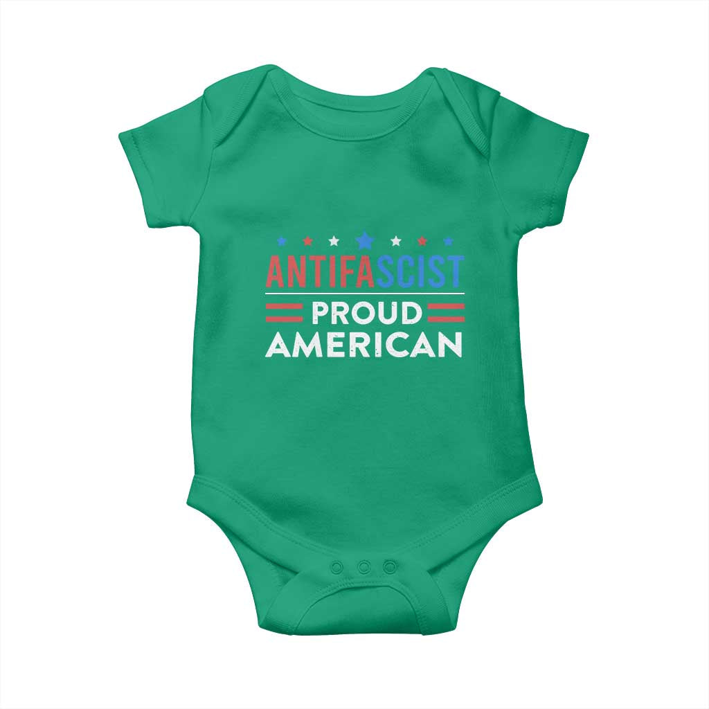 Antifascist Proud American Baby Onesie Fight Fascism Protest Human Rights TS11 Irish Green Print Your Wear