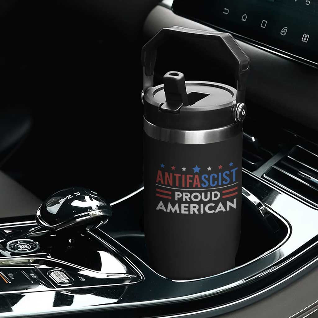 Antifascist Proud American Flip Straw Tumbler Fight Fascism Protest Human Rights TS11 Print Your Wear