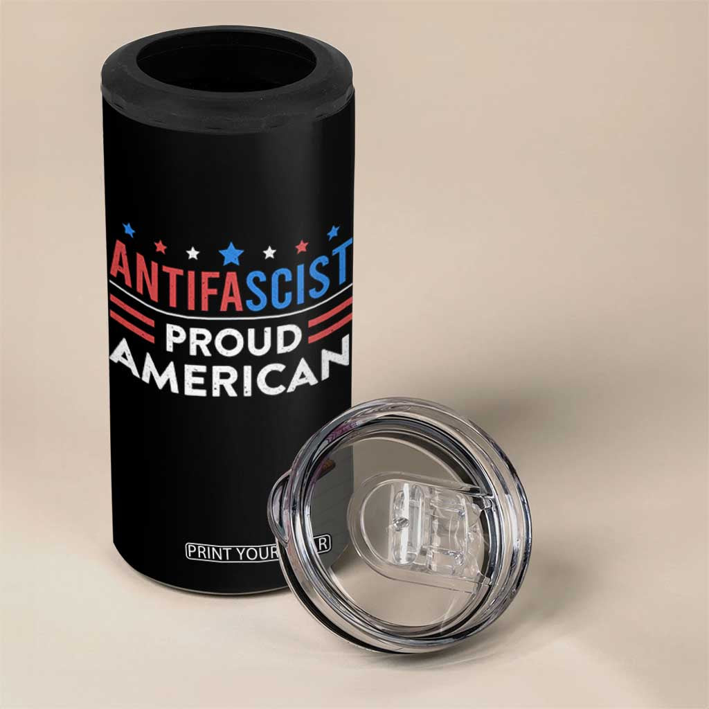 Antifascist Proud American 4 in 1 Can Cooler Tumbler Fight Fascism Protest Human Rights TS11 Print Your Wear